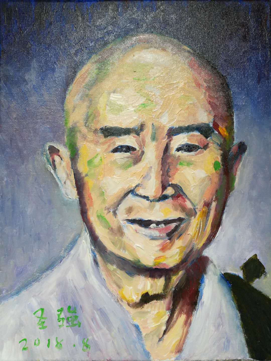 王圣強(qiáng)油畫作品《釋教高僧大德》