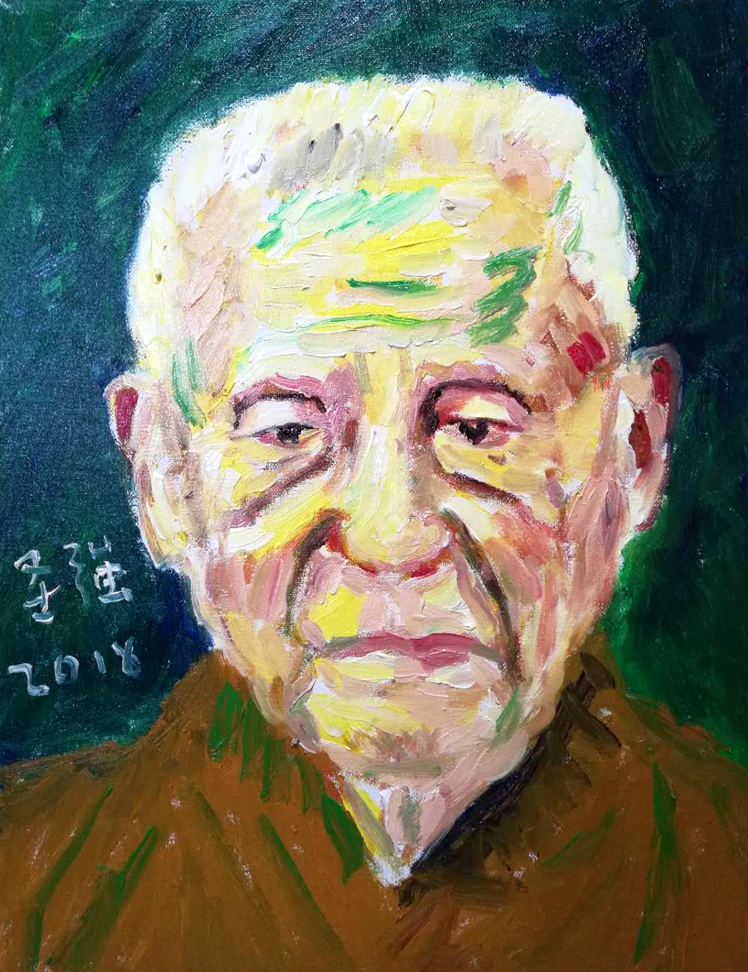 王圣強(qiáng)油畫作品《釋教高僧大德》