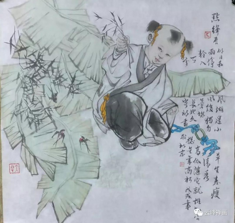 雲(yún)峰禪畫集 | 月滿明光又月缺，不知心事留多久
