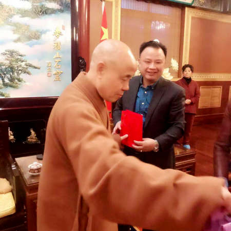 阮先鋒到廣濟(jì)寺拜訪中國佛教協(xié)會副會長釋演覺