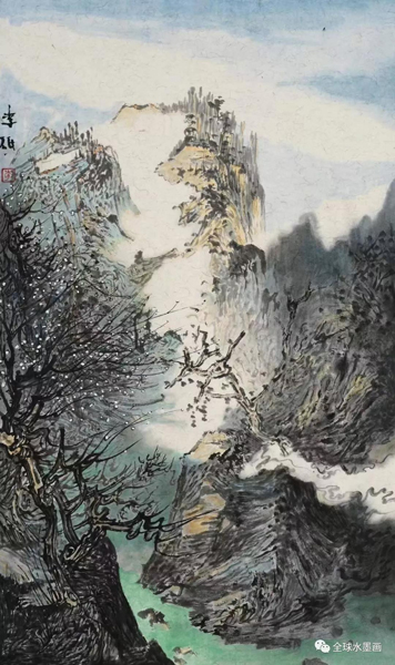 李砥山水畫作品欣賞