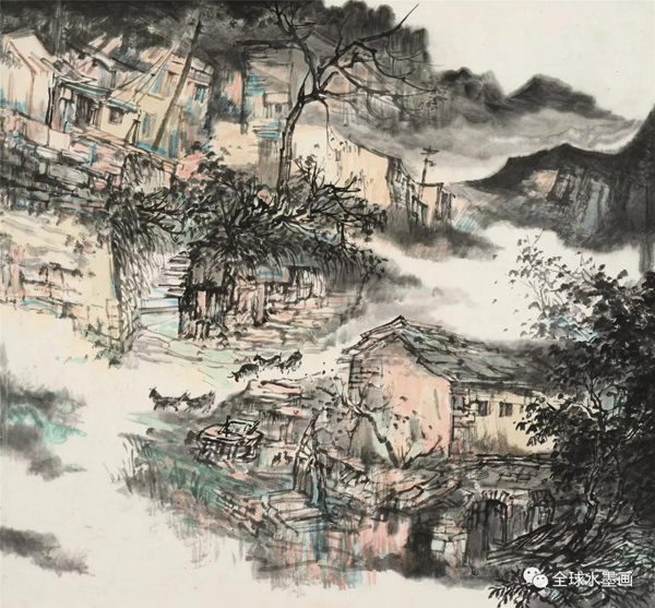 李砥山水畫作品欣賞