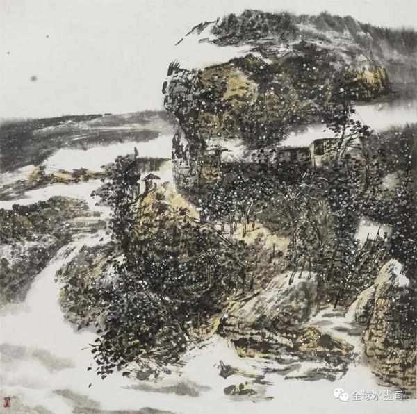 李砥山水畫作品欣賞