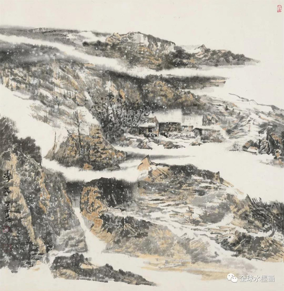 李砥山水畫作品欣賞