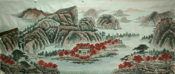 嶗峰潑彩墨 峨眉寄丹青 記當(dāng)代山水畫(huà)家管盛