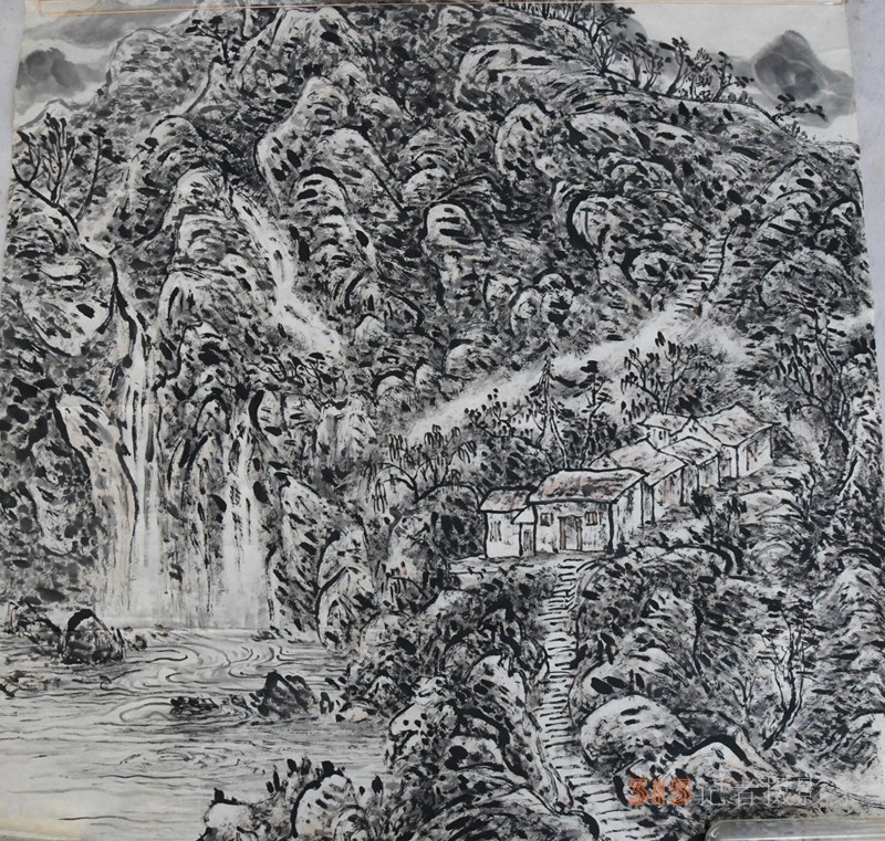 笑難（王建國(guó)）山水畫欣賞