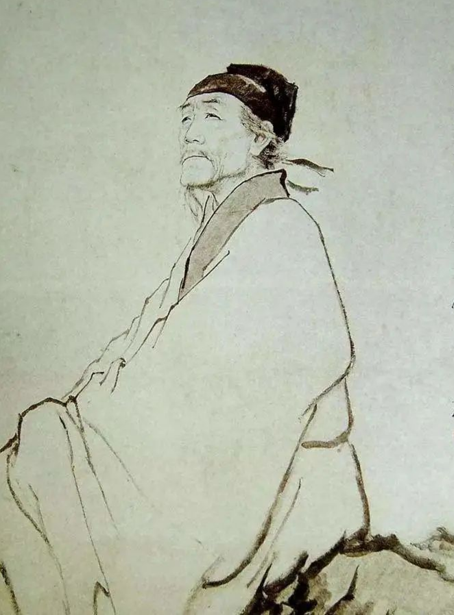 這幅畫的模特其實是畫家蔣兆和自己。