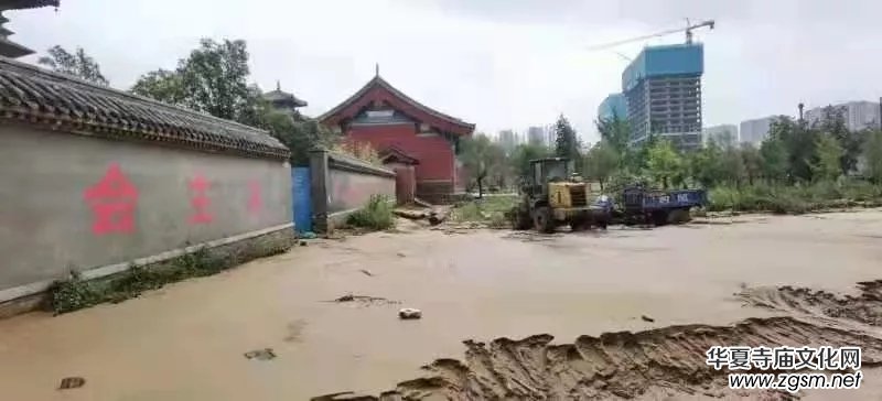暴雨下的滎陽洞林寺受災實況，千年古剎災后修建迫在眉睫