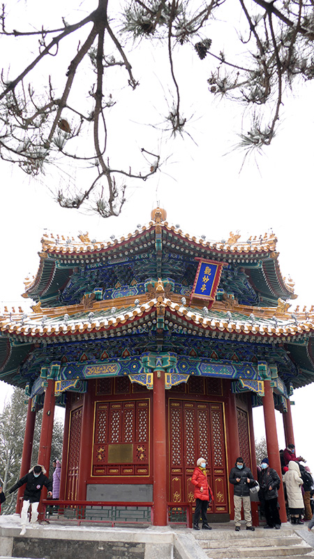 雪中景山公園、故宮