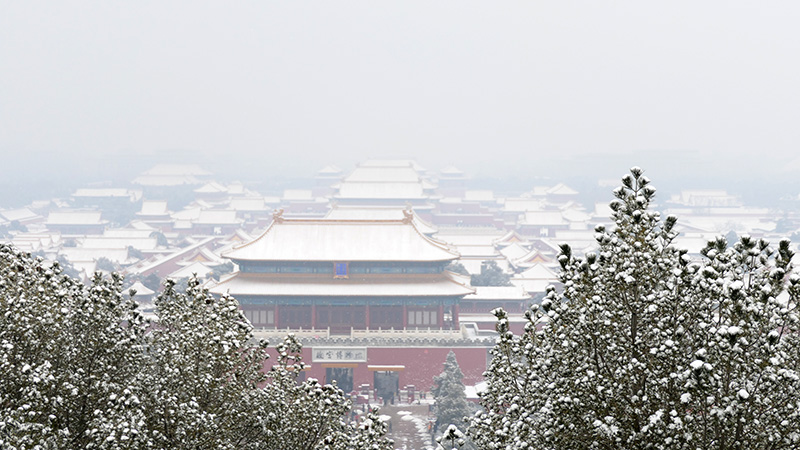 雪中景山公園、故宮——李月攝影
